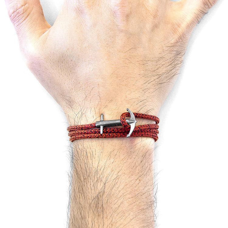 Admiral Anchor Silver And Rope Bracelet Adeum