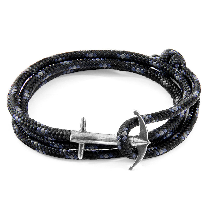 Admiral Anchor Silver And Rope Bracelet Adeum