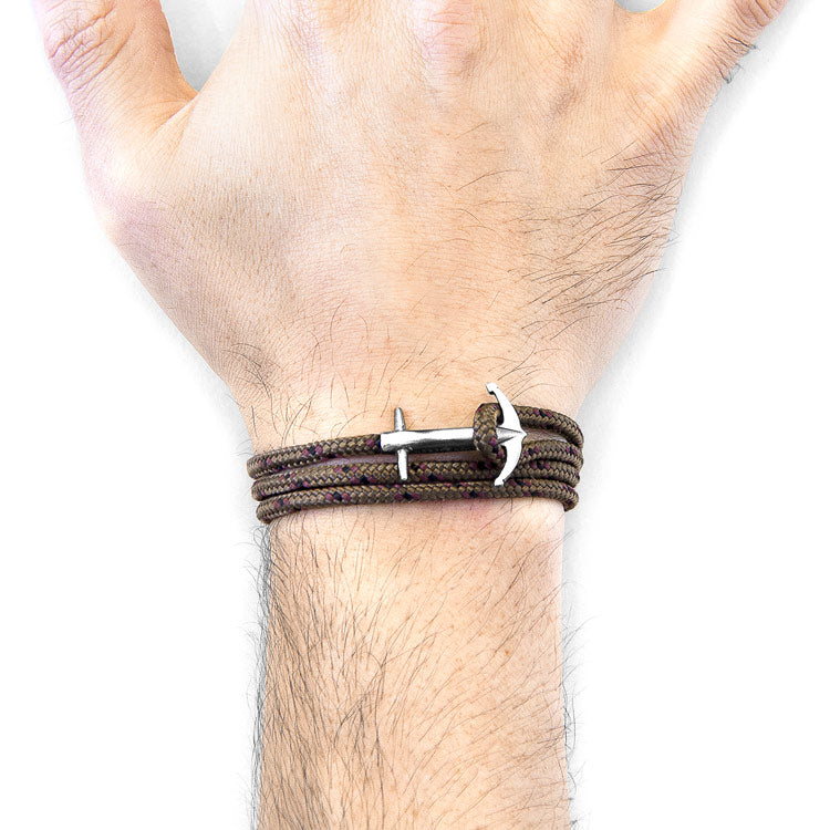 Admiral Anchor Silver And Rope Bracelet Adeum