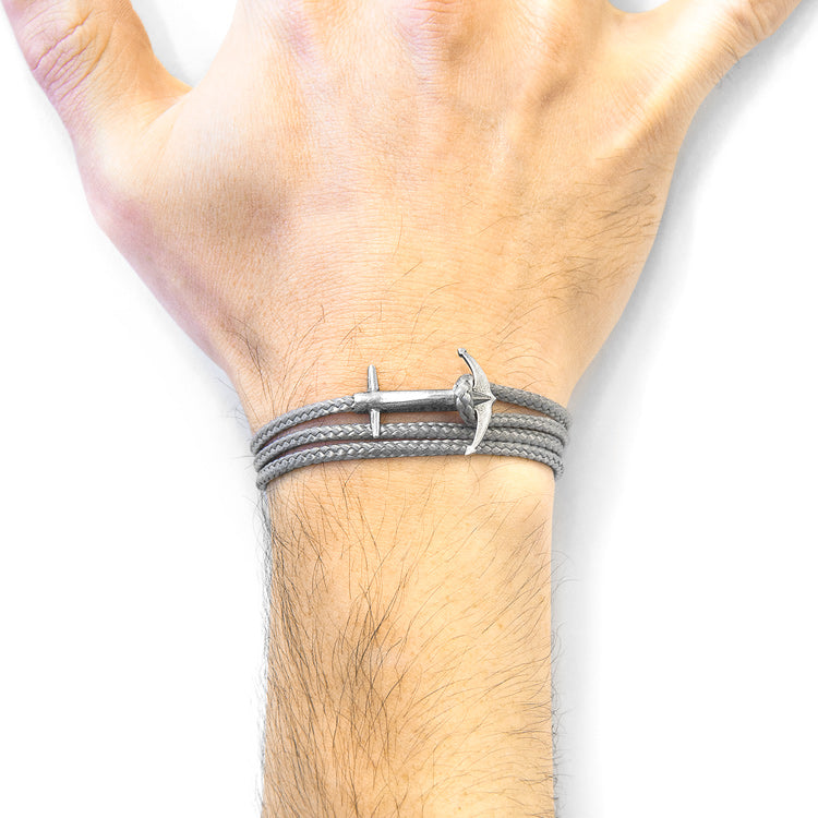 Admiral Anchor Silver And Rope Bracelet Adeum