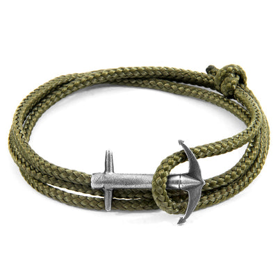 Admiral Anchor Silver And Rope Bracelet Adeum