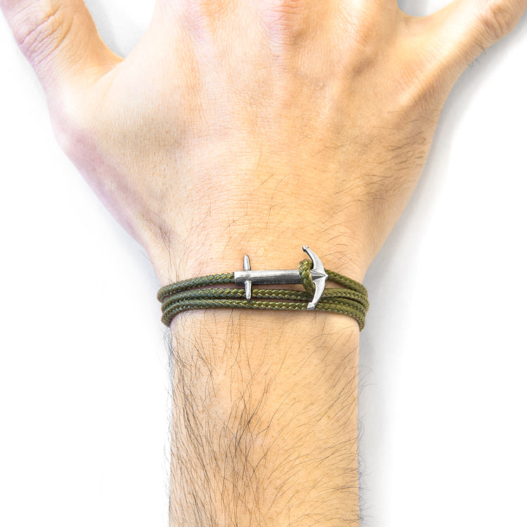 Admiral Anchor Silver And Rope Bracelet Adeum