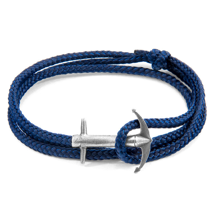 Admiral Anchor Silver And Rope Bracelet Adeum