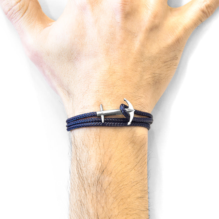 Admiral Anchor Silver And Rope Bracelet Adeum