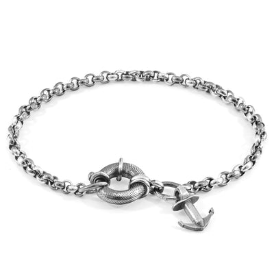 Clyde II Anchor Silver Chain Bracelet Adeum