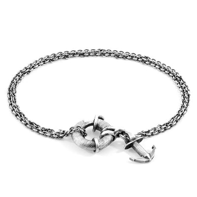 Clyde I Anchor Silver Chain Bracelet Adeum