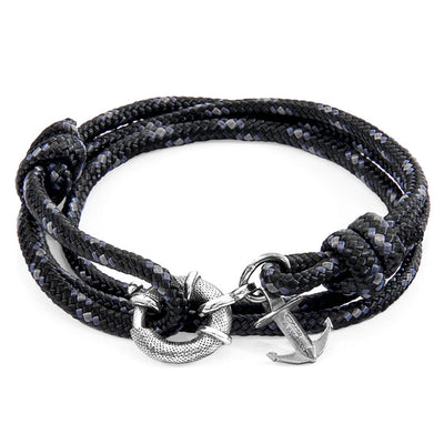 Clyde Anchor Silver and Rope Bracelet Adeum