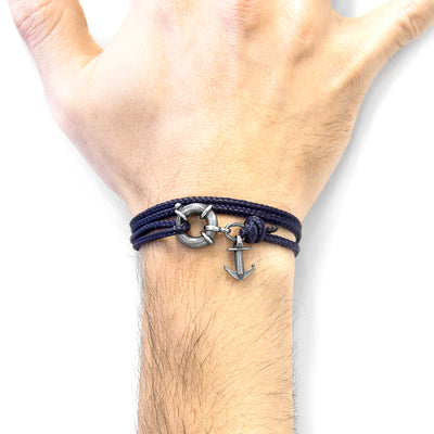 Clyde Anchor Silver and Rope Bracelet Adeum
