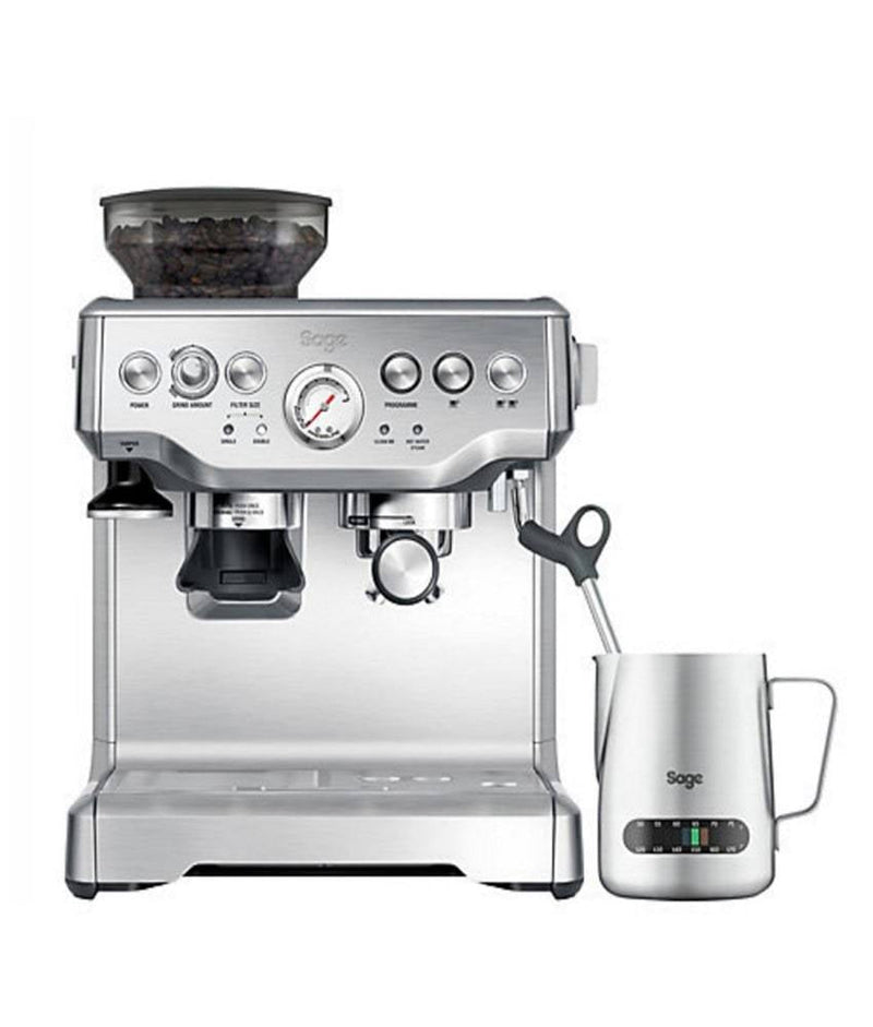 Sage The Barista Express Espresso Machine With Temp Control Milk Jug Adeum