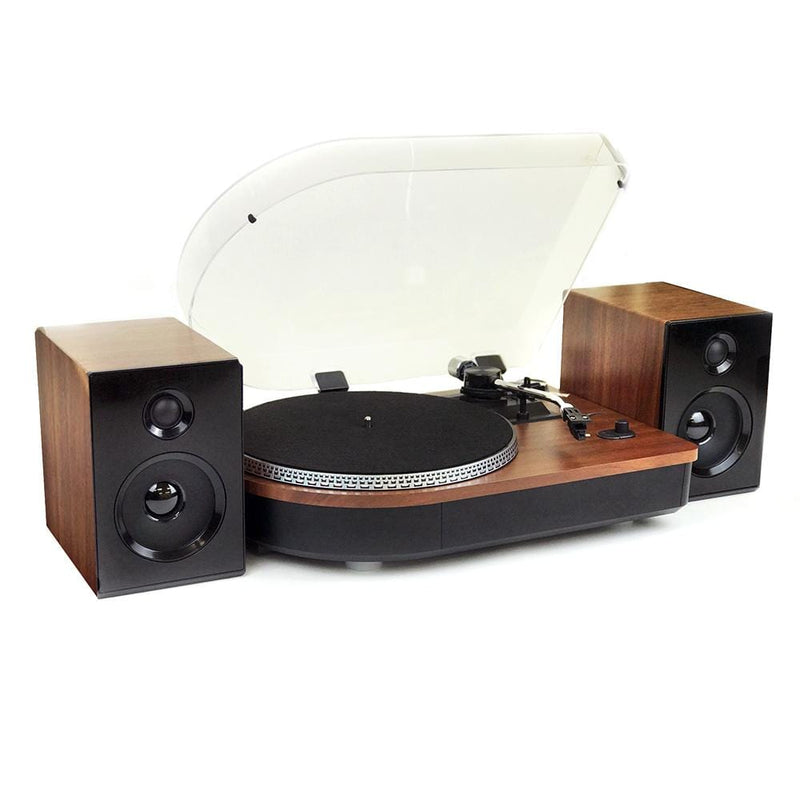 Camden Vinyl Record Player with Matching Bookend Speakers Adeum