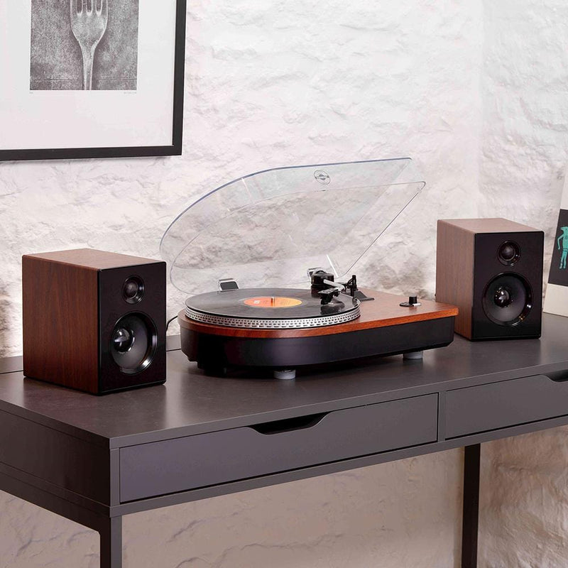 Camden Vinyl Record Player with Matching Bookend Speakers Adeum