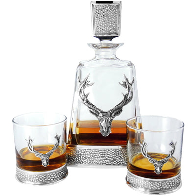 600ml Regal Stag Medium Pewter Decanter Adeum