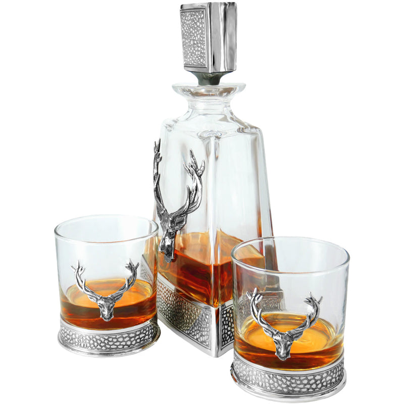 600ml Regal Stag Medium Pewter Decanter Adeum