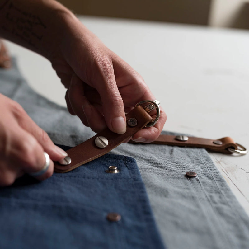 Multi-purpose Apron with Leather Straps and Trim