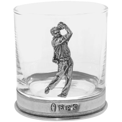 11OZ Golf Pewter Whiskey Glass Tumbler Set of 2 Adeum