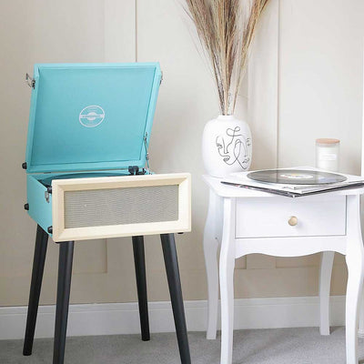 Retro Style Record Player On Legs Adeum