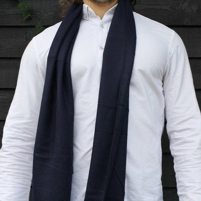 Navy Bamboo Scarf Adeum