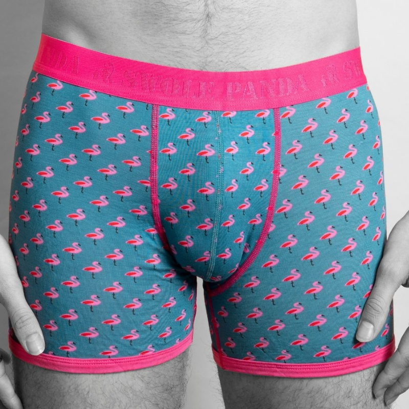 Bamboo Boxers 2 Pack - Flamingos and Palms Adeum