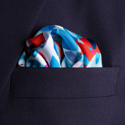 'Jubilee Diamond' Silk Pocket Square Adeum