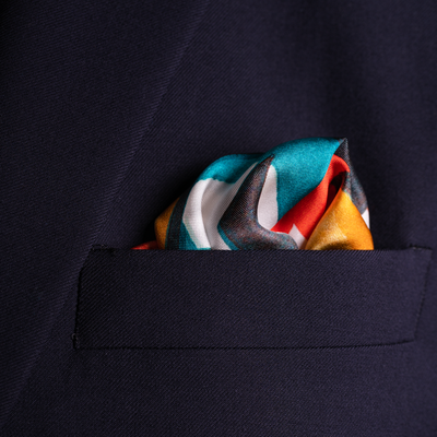 'World Class Scrummage' Silk Pocket Square Adeum