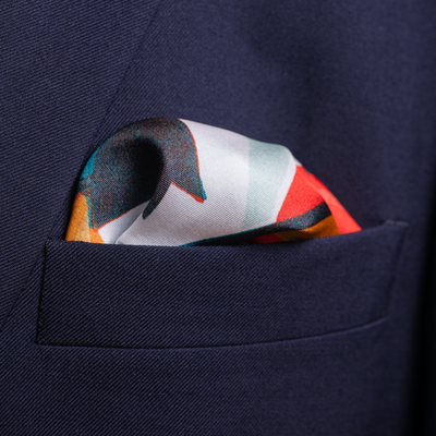 'World Class Scrummage' Silk Pocket Square Adeum