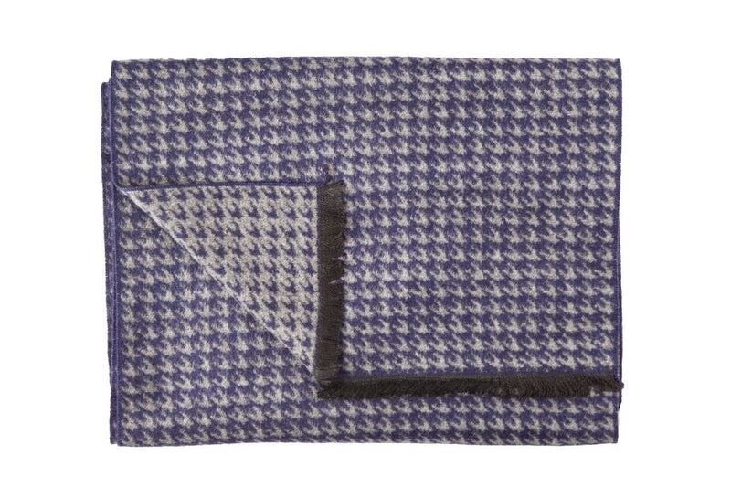 Blue Houndstooth Bamboo Scarf Adeum