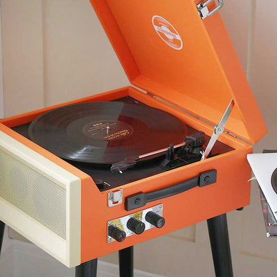 Retro Style Record Player On Legs Adeum