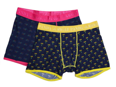 Bamboo Boxers 2 Pack - Bicycles / Palm Trees Adeum