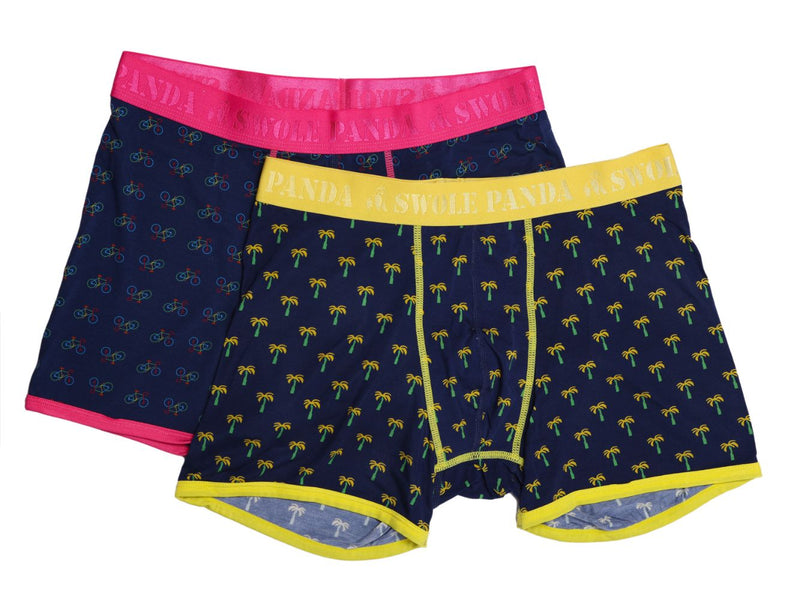 Bamboo Boxers 2 Pack - Bicycles / Palm Trees Adeum