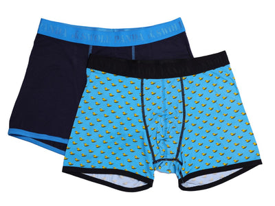 Bamboo Boxers 2 Pack - Navy Blue / Ducks Adeum