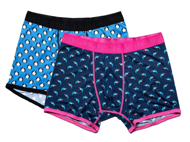 Bamboo Boxers 2 Pack - Penguins & Sharks Adeum